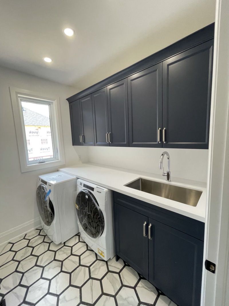 Navy Blue Laundry room