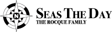 Logo with a compass and the words