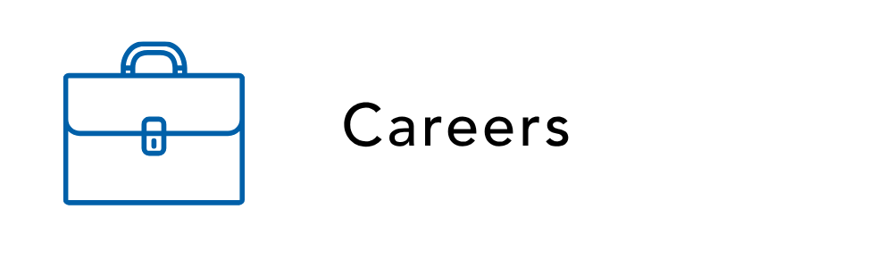 A blue outline of a briefcase next to the word 