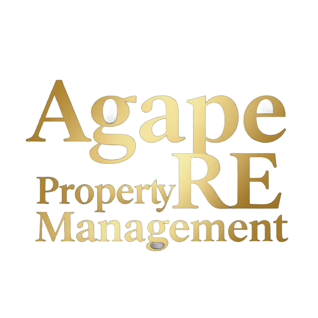Gold Agape Property RE Management logo on a white background