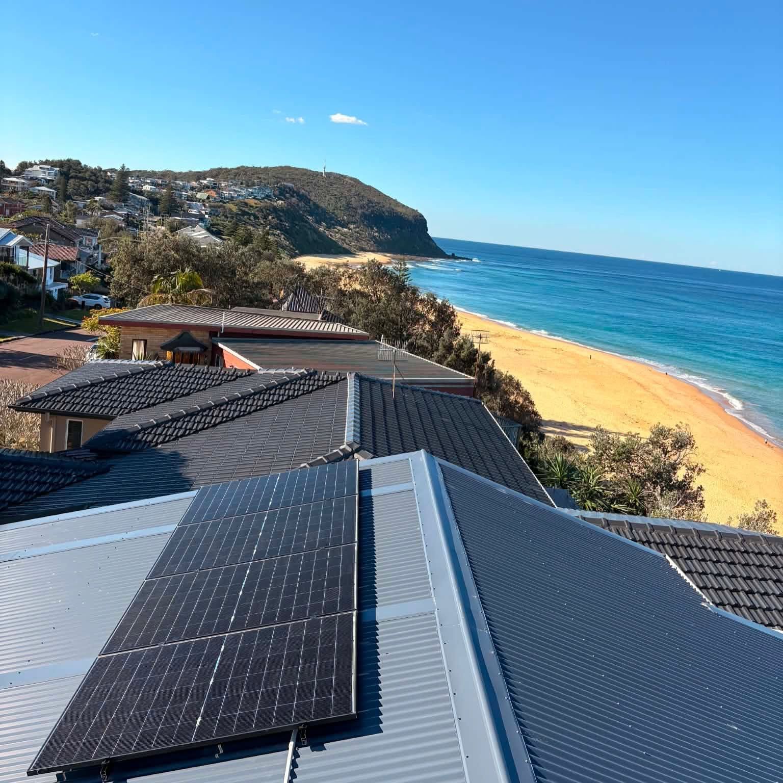 Solar Installation On The Central Coast With Overlooking Beachside