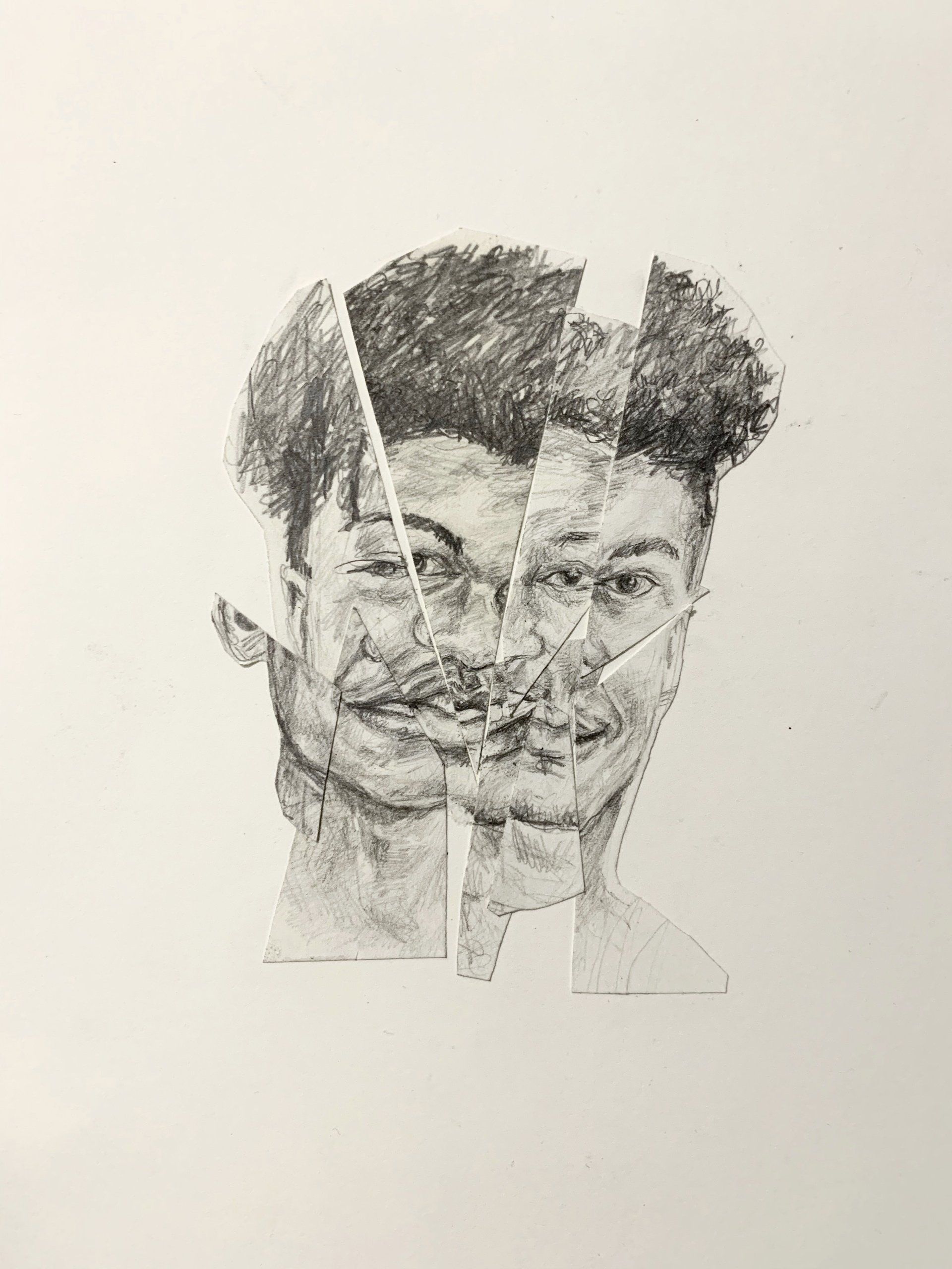 Anthony Peyton Young, Say His Name V, 2020, Collaged drawing, 8.5x11
Inches
