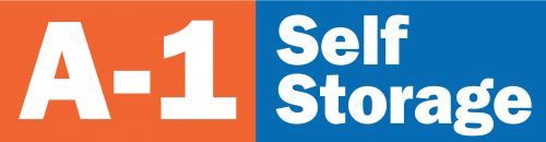A-1 Self Storage logo in orange and blue text