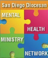 San Diego Diocesan Mental Health Ministry Network logo with colorful puzzle pieces