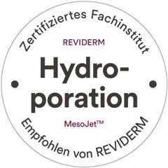 Ein Logo für ein Unternehmen namens Reviderm Hydro Poration.