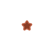 Small brown star icon with a darker outline on a white background