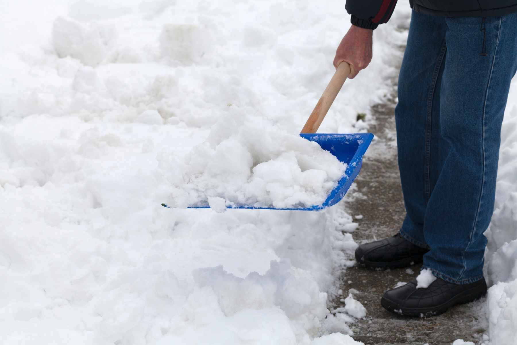 man shoveling snow