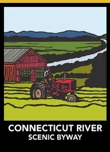 A poster for connecticut river scenic byway