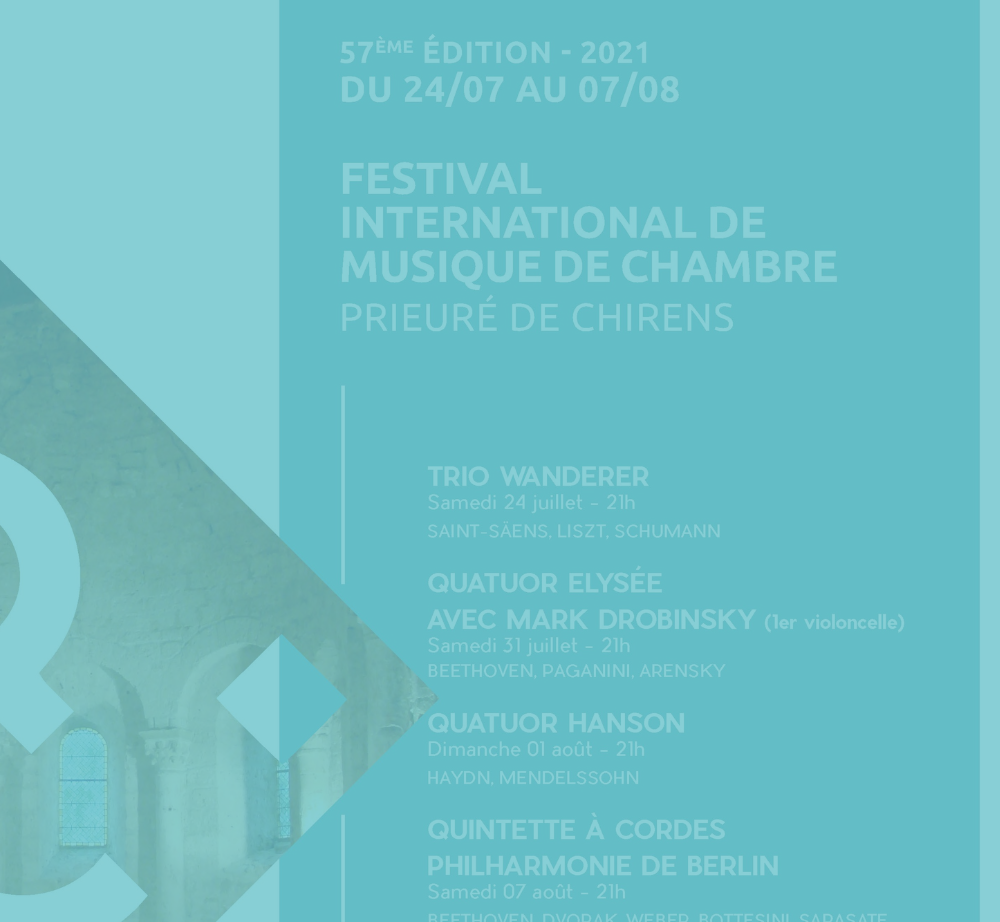 Edition 2021 du Festival International de Musique de Chambre au Prieuré de Chirens, monument historique en isère