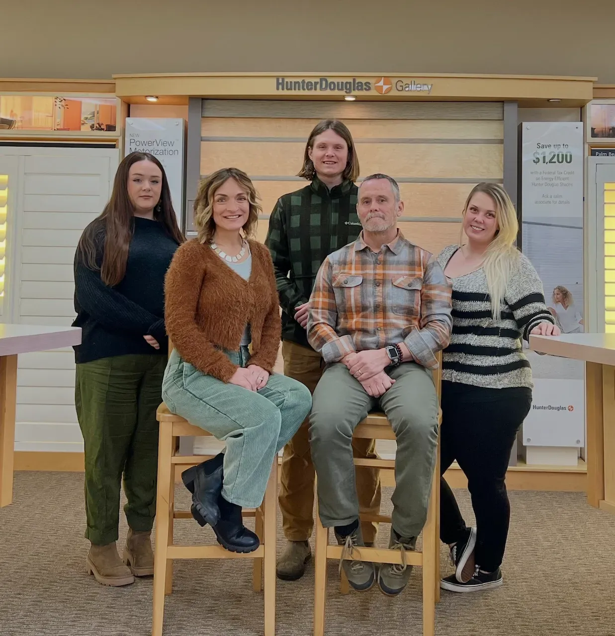 The team at Pugerudes custom window treatments