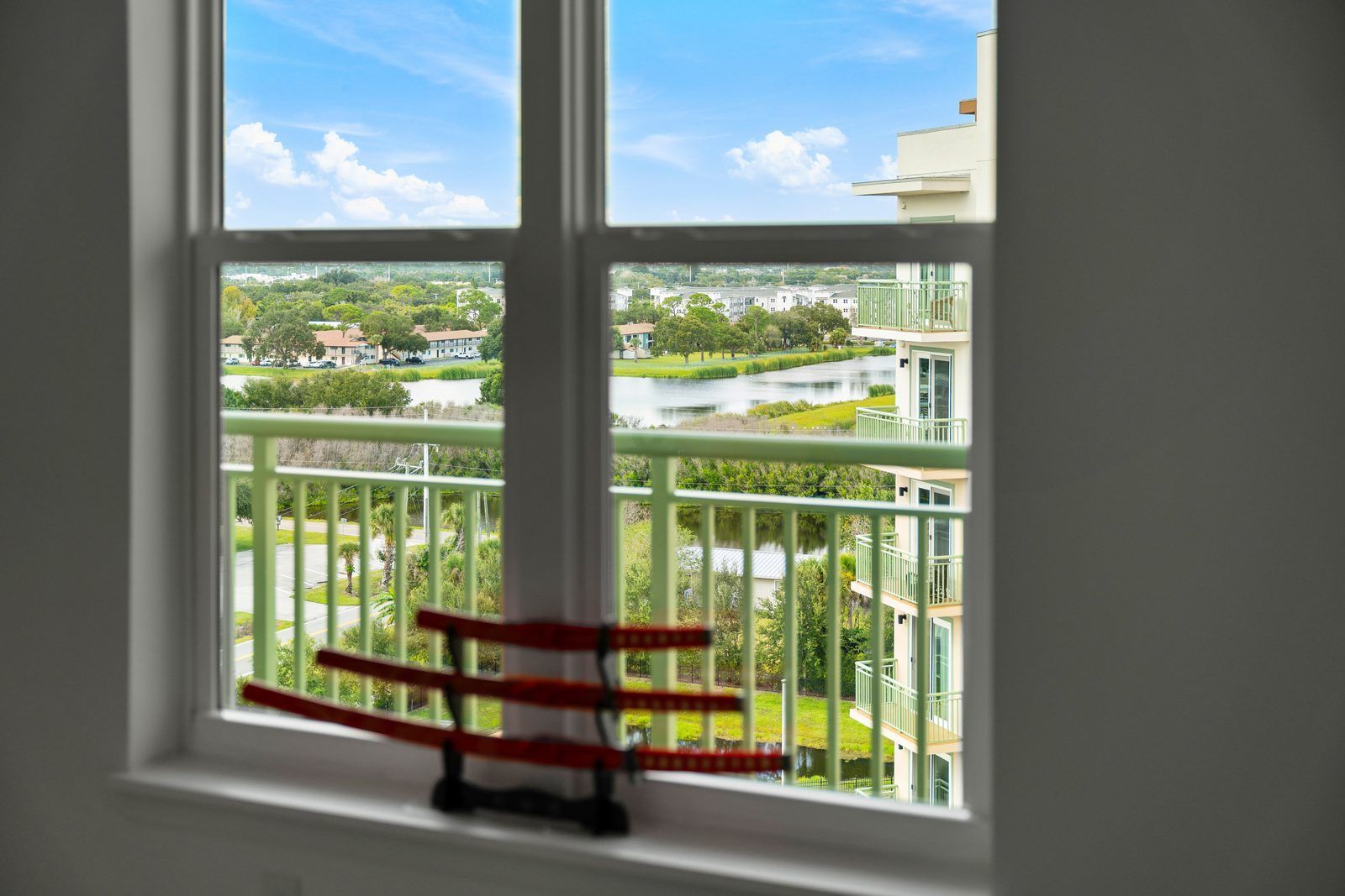 Large window framing the view at Residence 1012