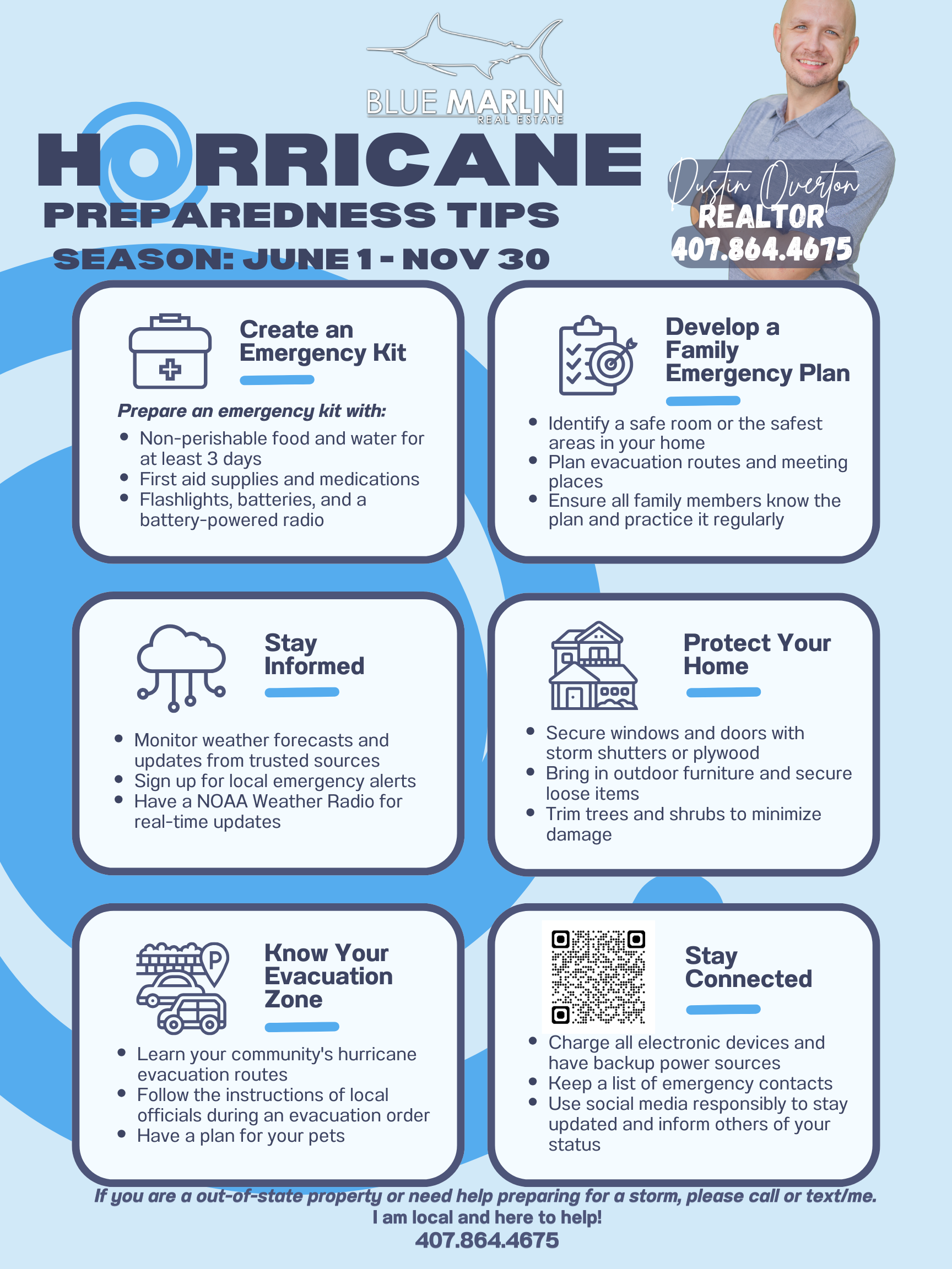 Hurricane prep checklist for Space Coast homeowners by Dustin Overton, Blue Marlin Real Estate Brevard County