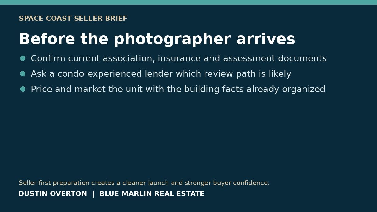Condo seller readiness checklist for documents, insurance, inspections and marketing.