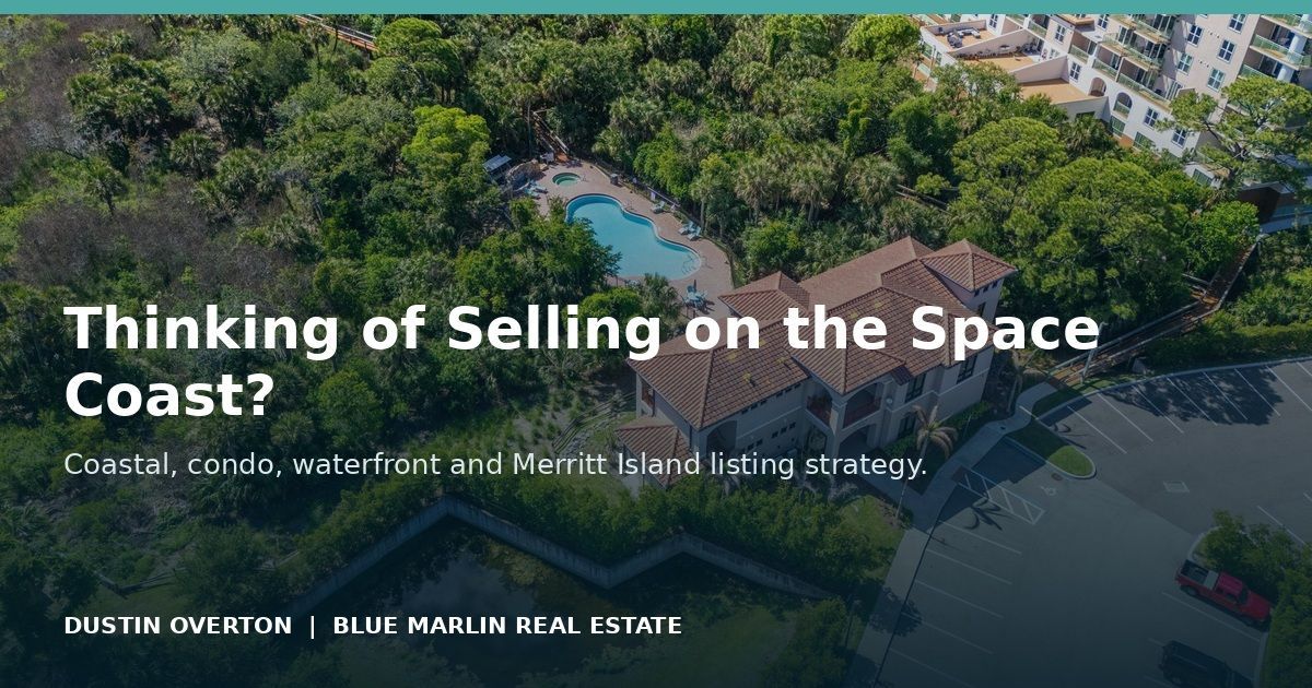 Space Coast seller consultation with Dustin Overton, Realtor®.
