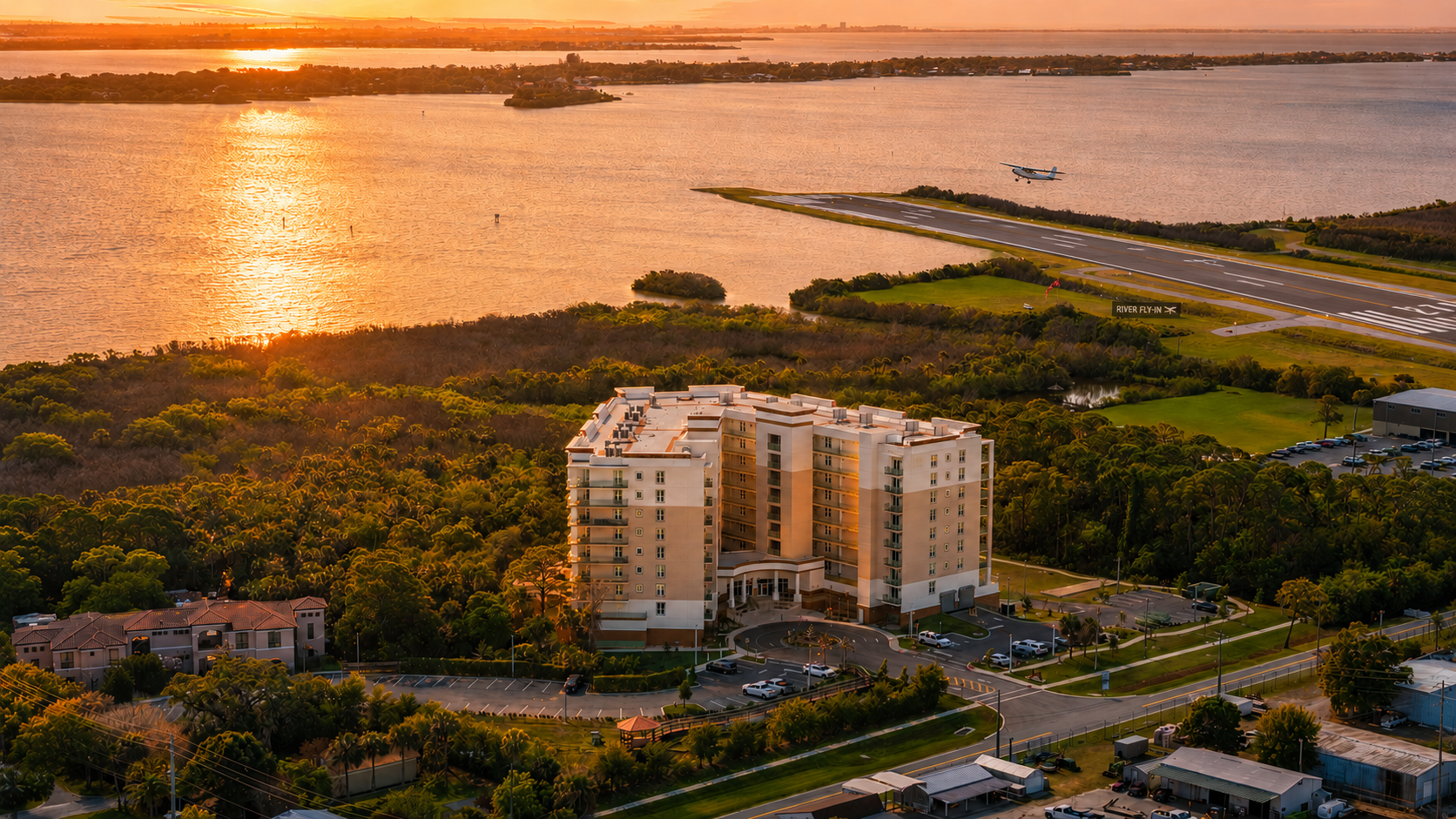 Modern River Fly-In condo interior at 735 Pilot Lane, Merritt Island, Florida, near Merritt Island Airport and Sykes Creek