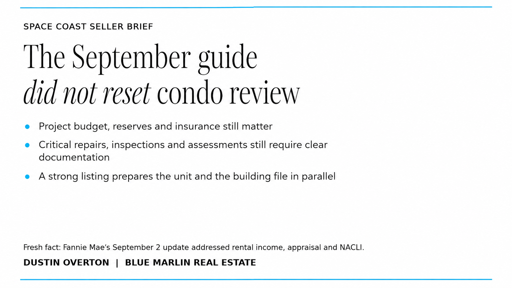 Condo financing preparation and project review