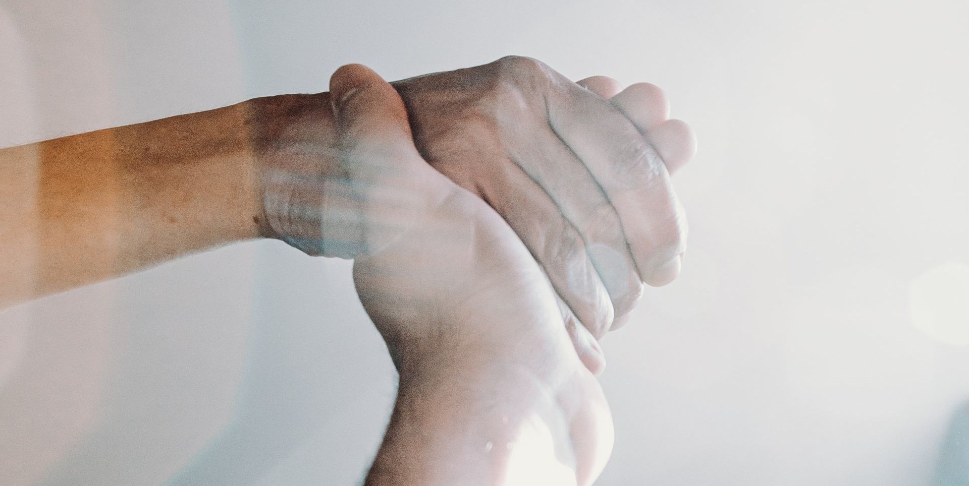 a close up of a person 's hands covered in chalk .