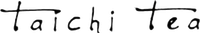 Handwritten black text reading “Taichi Tea” on a light background