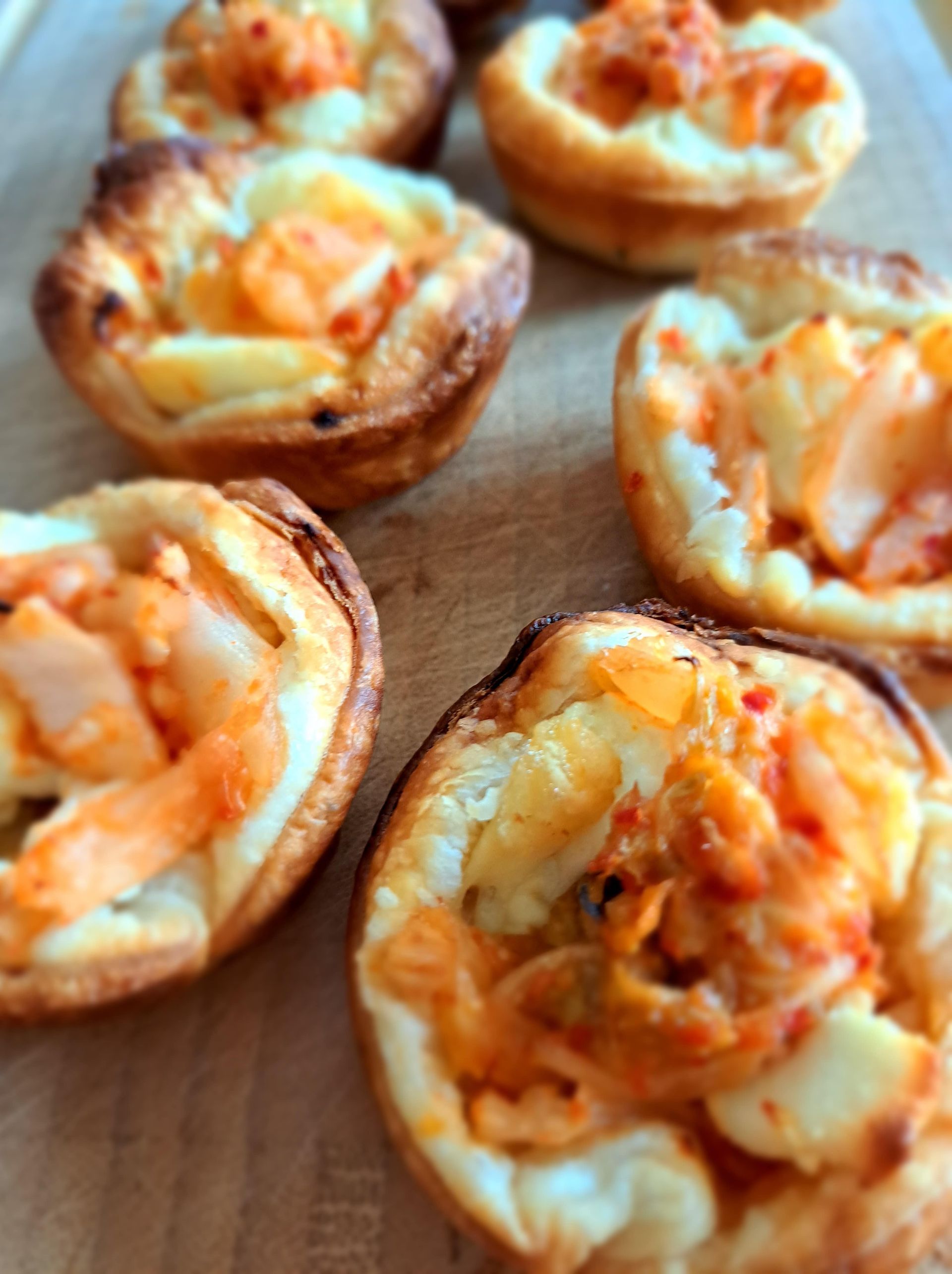 tartelettes au chèvre avec kimchi