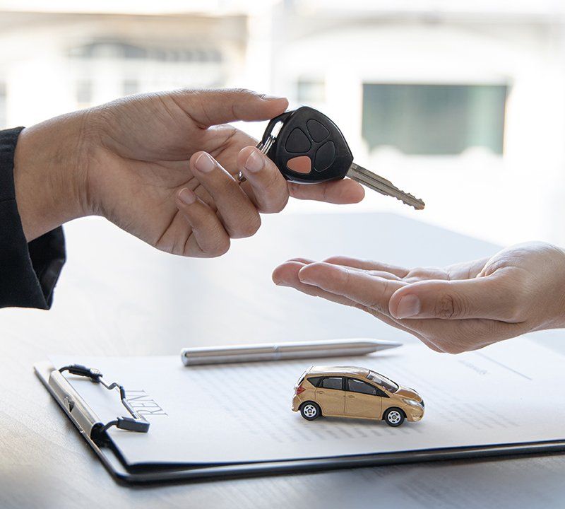 Person giving the car key