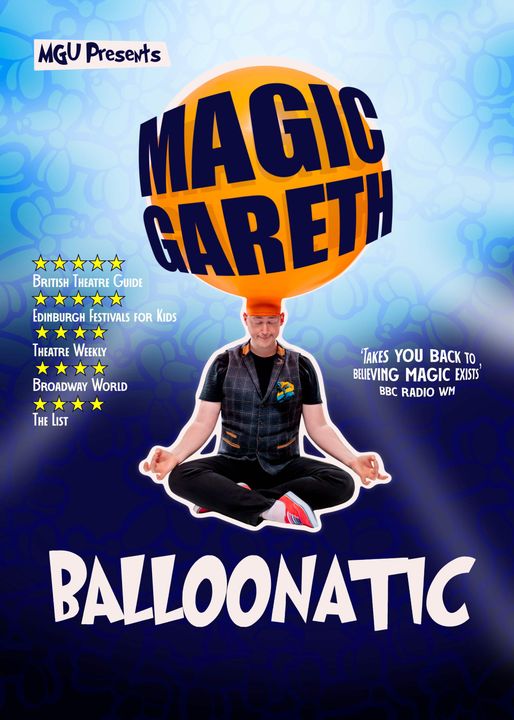 Magic Party Show A picture of Party Magician Magic Gareth in the clouds with his headliner show