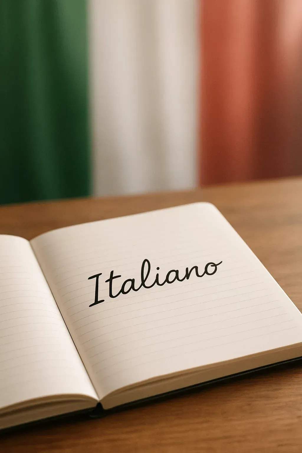 Open notebook with 