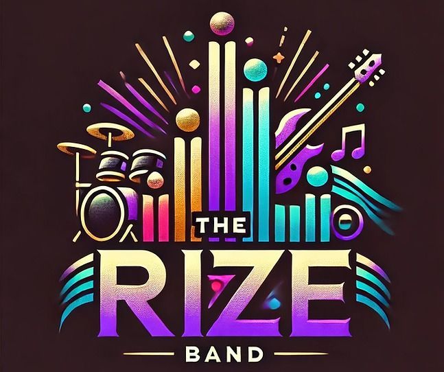 A colorful logo for the rize band