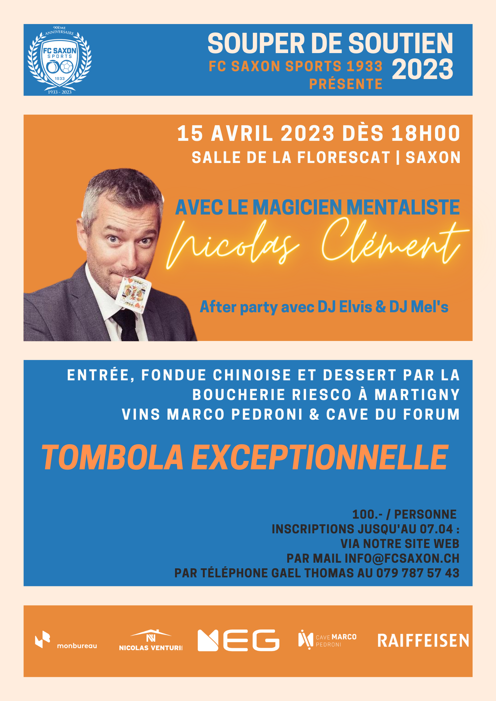 Souper de soutien 2023 : Inscriptions ouvertes