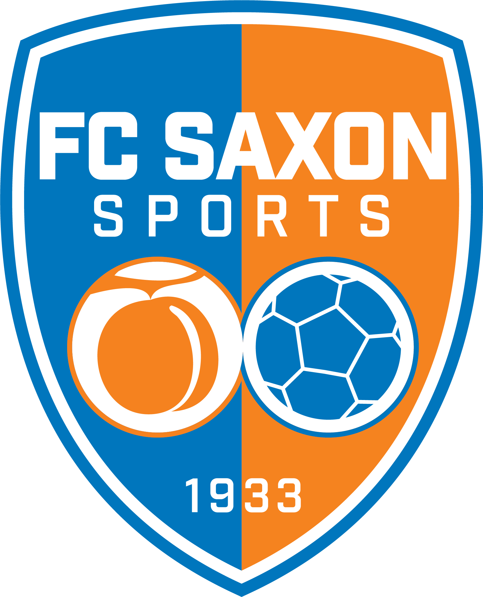 Un logo bleu et orange pour le FC Saxon Sports