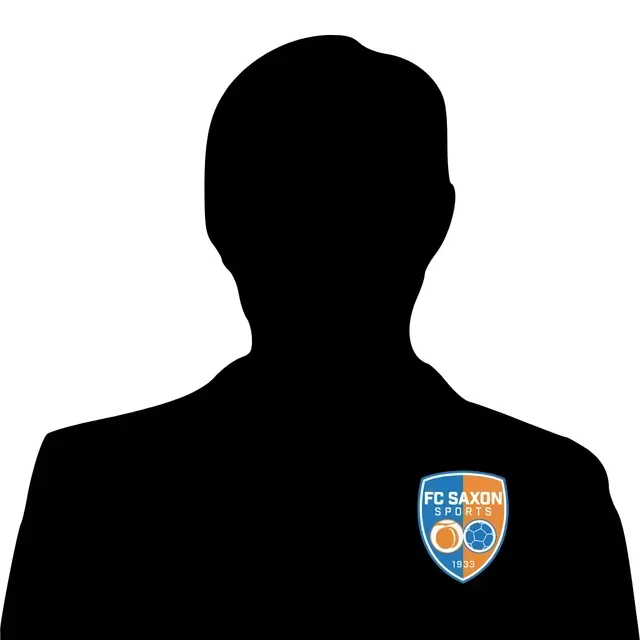 Une silhouette d'un homme avec un logo de sports fc saxon sur sa chemise