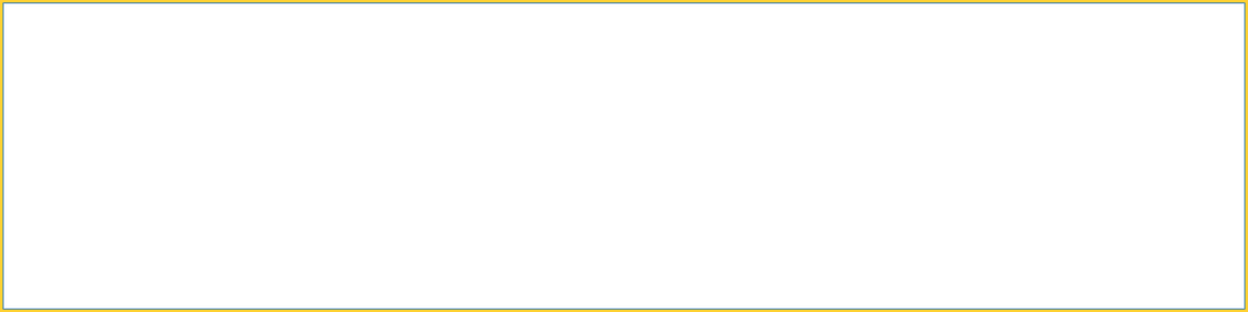 White horizontal rectangle with a thin yellow border on a plain background