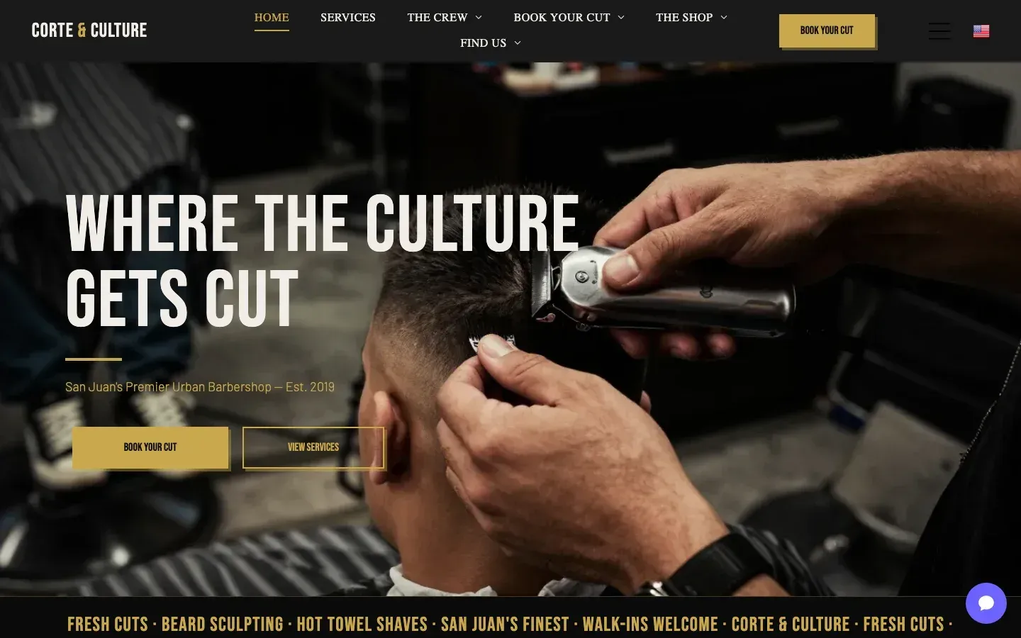 Corte & Culture website demo