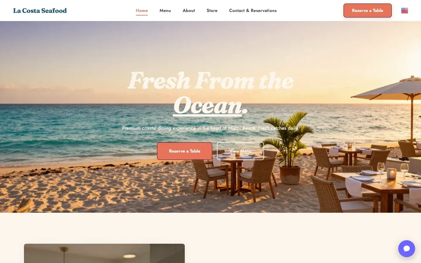 La Costa Seafood website demo