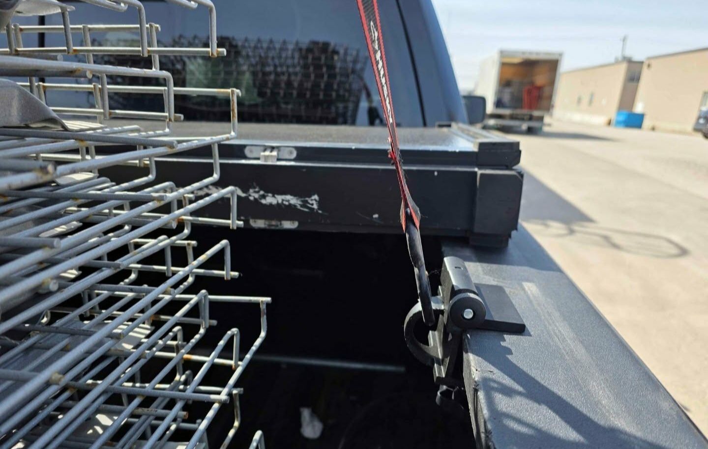 EZY HOOK installed on pickup truck bed rail