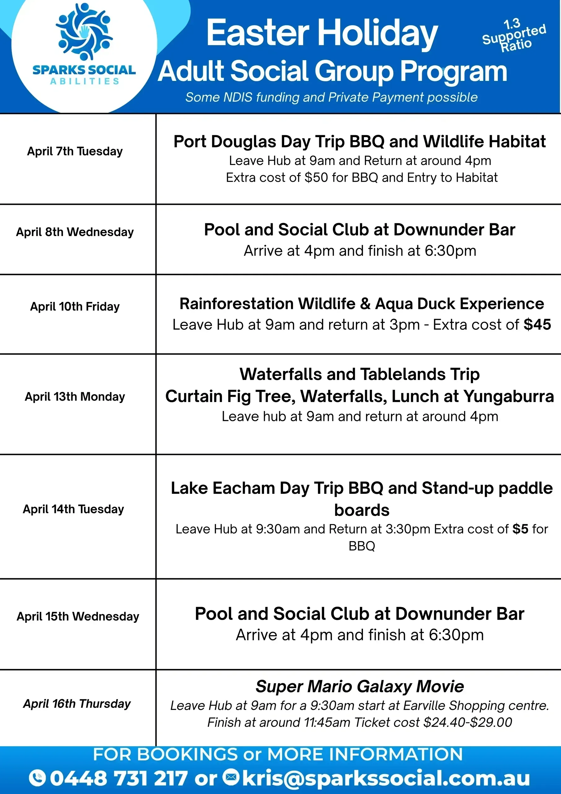 Easter Holiday Adult Social Program — Sparks Social Abilities in Bungalow, QLD
