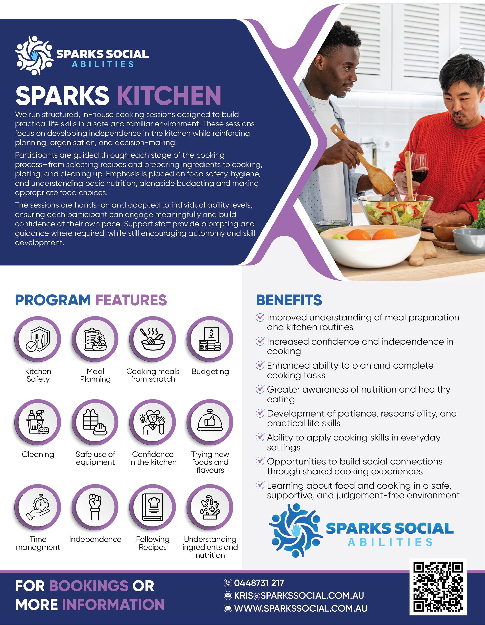 Sparks Kitchen — Sparks Social Abilities in Bungalow, QLD
