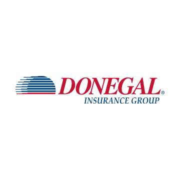 Donegal Insurance Group logo in red and blue on a white background