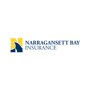 Narragansett Bay Insurance logo in blue and yellow on a white background