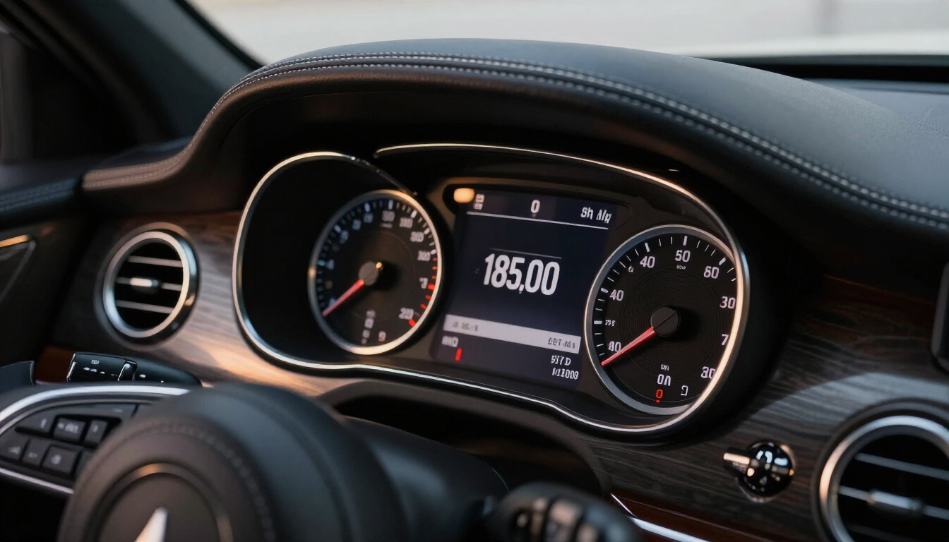 Modern Car Dashboard High Mileage