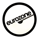 Eurozone logo in black text and circle on a white background