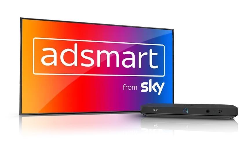sky adsmart tv and box