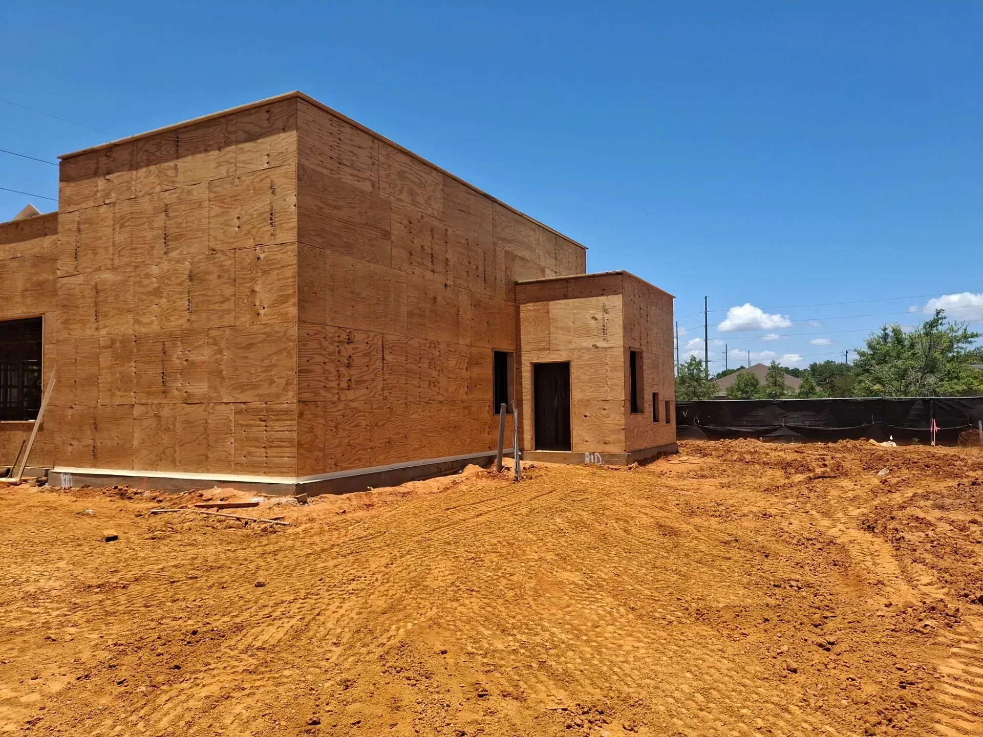 H2O Waterproofing commercial waterproofing project on Alabama new commercial bank building.