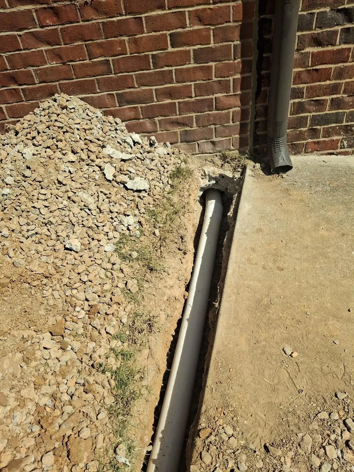 Water drainage for exterior waterproofing to Alabama foundation wall by H2O Waterproofing