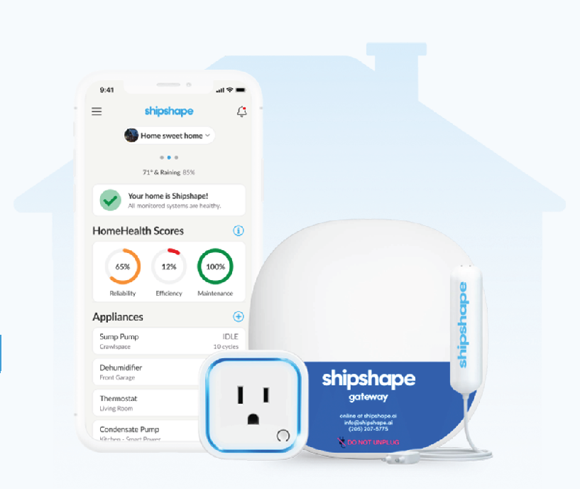 Shipshape Sump Pump & Dehumidifier Monitoring Shipshape Sump Pump & Dehumidifier Monitoring