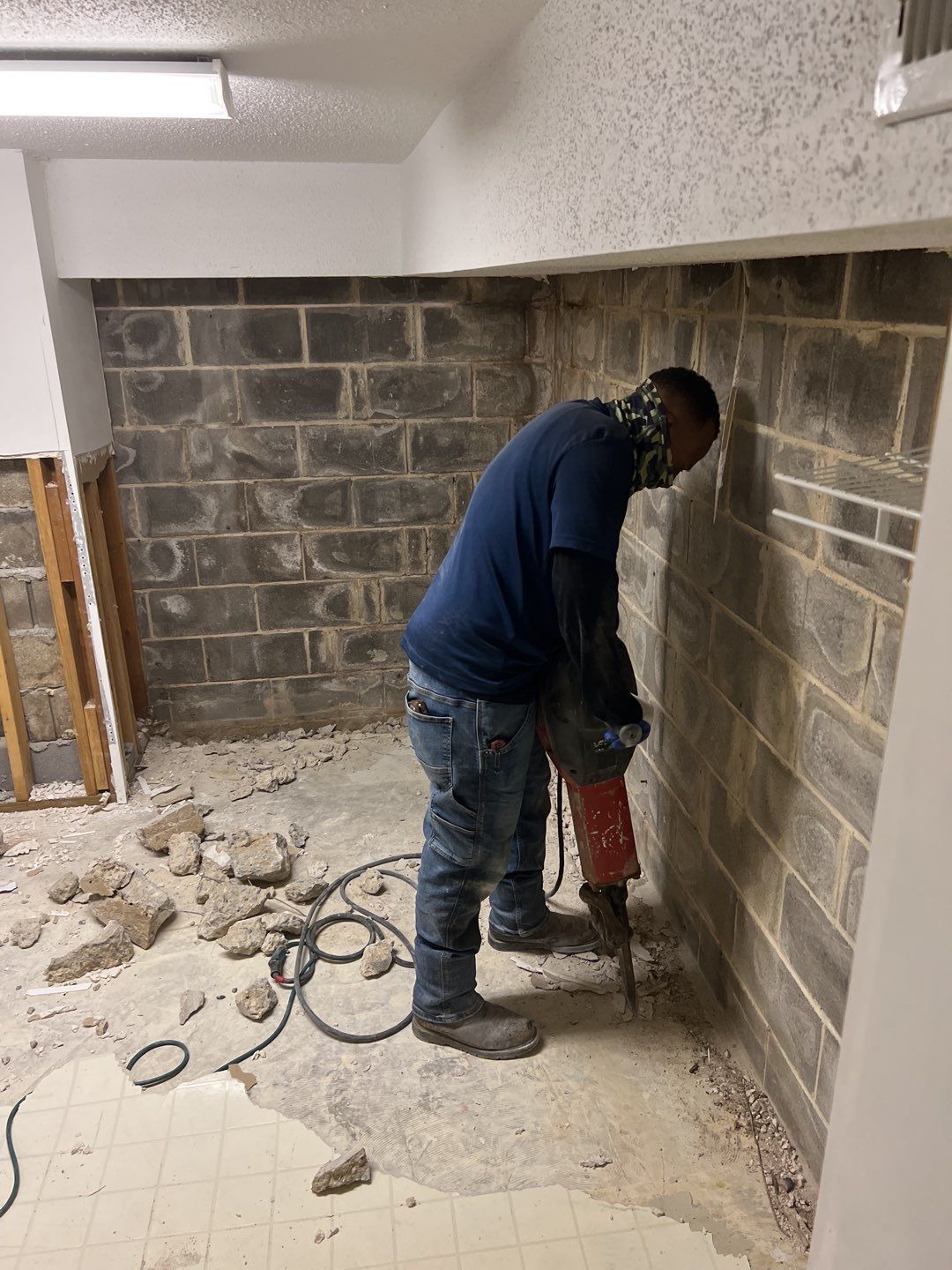 Basement waterproofing at a home in Inverness installation by H2O Waterproofing in Vestavia Hills AL
