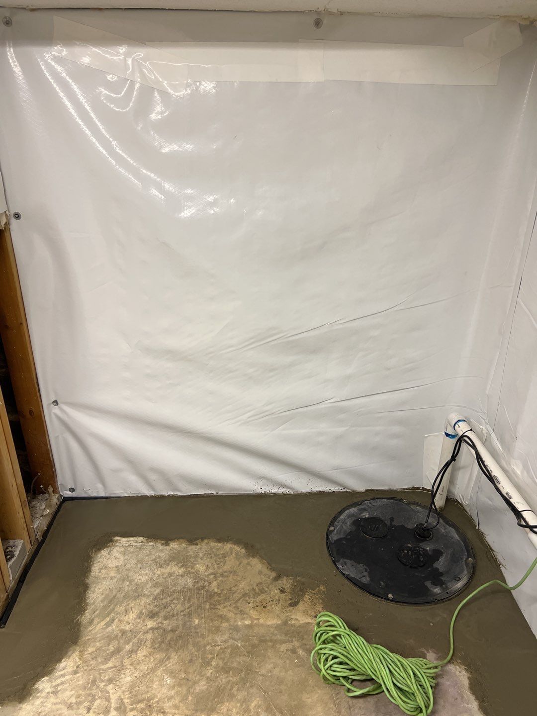 Basement waterproofing at a house in Inverness Birmingham, AL by H2O Waterproofing

