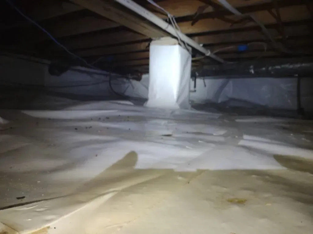 This crawl space and basement in Vestavia Hills, AL had crawl space waterproofing done by H2O Waterproofing