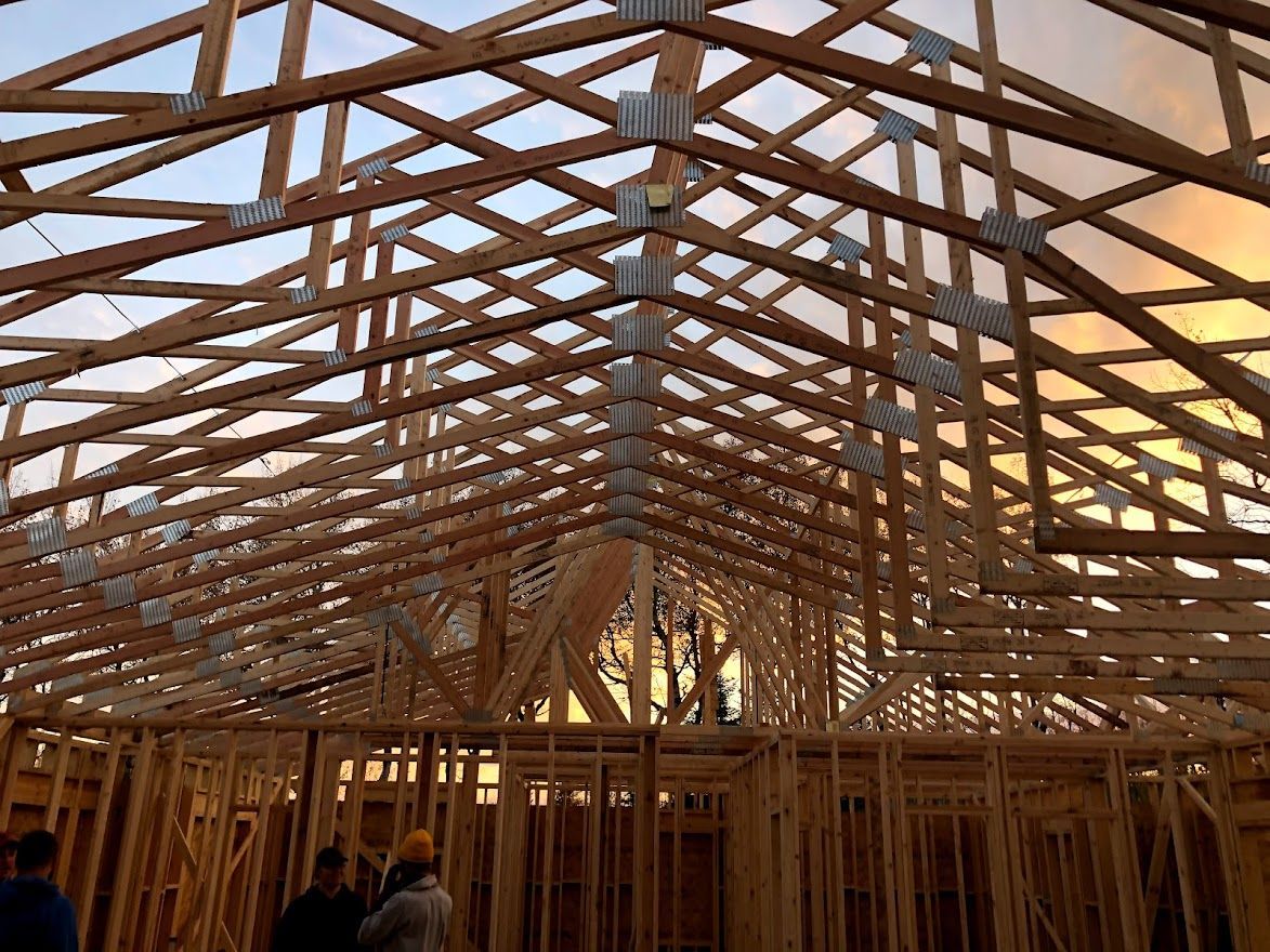 Newly Constructed Residential House Frames