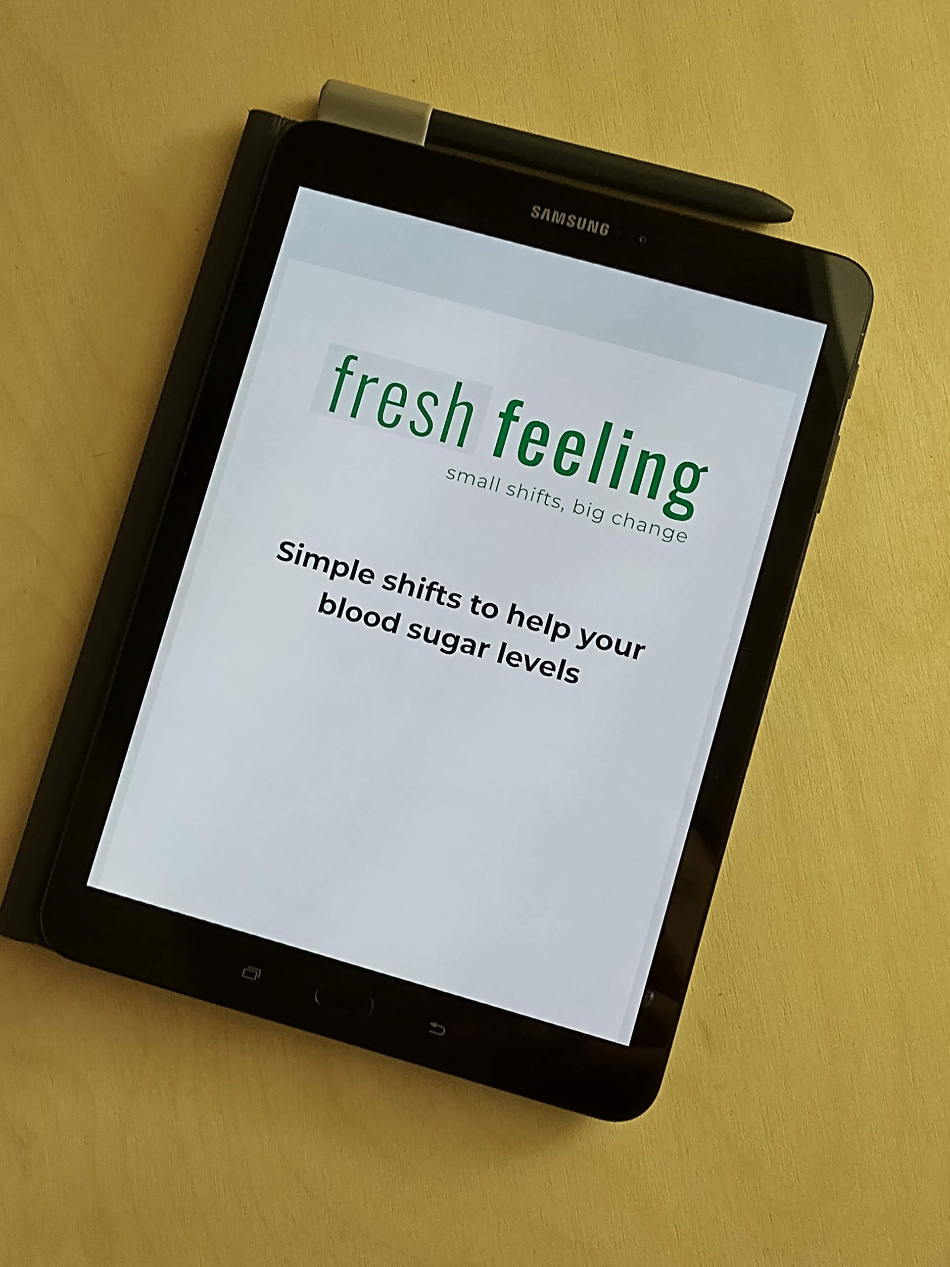 An image showing Fresh Feeling's free guide on shifts to reduce blood sugar levels
