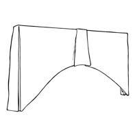 Outline of a valance with a curved bottom edge.